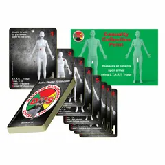 Active Shooter Victim Cards for emergency response drills and exercises. Each set includes 32 lanyards for hands-on training in triage, communication, and scene management.