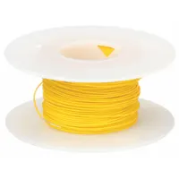 OK INDUSTRIES Spooled Wrapping Wire: 100 ft Overall Lg, 24 AWG Conductor Size, Yellow (MPN R24Y-0100)
