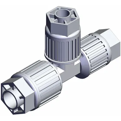 SMC LQ3T4A-R7 PFA Compression Tube Fitting, 1/2 in OD x 3/8 in OD x 3/8 in OD - PFA Compression Tube Fittings
