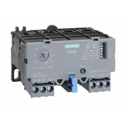 Siemens Overload Relay: Electronic Protection, 3 Poles, 1NO/1NC, Frame Size A1 - IEC Electronic Overload Relays