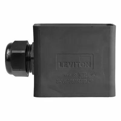 LEVITON Portable Outlet Box: Portable Outlet Box, 1 Gangs, 3R, Black - Portable Power Outlet Boxes