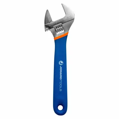 JONARD TOOLS Adjustable Wrench: Vinyl, Chrome, 10 in Overall Lg - General Purpose Adjustable Wrenches