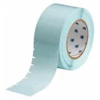 Pre-Cut Label Stock Roll: Tamper Indicating, 1/2 in x 1/2 in, 1/2 in, Clear (Gloss) (MPN THT-149-7566-10)