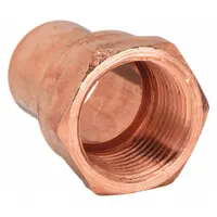 NIBCO Sweat Fitting Adapter: 1 in CTS x 1 in Pipe, FTG x FNPT, Wrot Copper (MPN 6032 1)