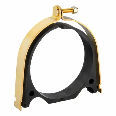 ZSI Vibration-Dampening Strut Clamp: Galvanized Steel, For 6 in Pipe - Vibration-Dampening Strut Clamps for Pipe & Tube