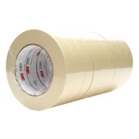 3M Masking Tape: 2307, Tan, 15/16 in Roll Wd, 60 yd Overall Roll Lg, 5.2 mil Thick, Rubber, Wood
