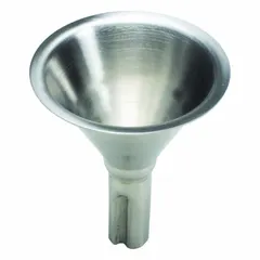 Stainless Steel Lab Funnel, 80 mm Diameter, 12 mm Stem, Silver