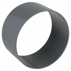 This PVC duct coupler is designed to connect two sections of 10-inch diameter ductwork in ventilation and fume extraction systems. It provides a secure joint for moving air or lightweight particulates in low-pressure applications. The coupler has a 5-7/8-inch overall length and a 10-3/4-inch inlet diameter.