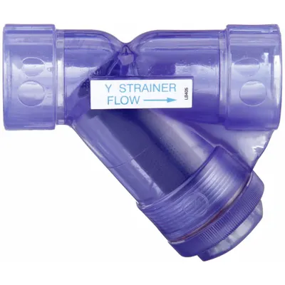 HAYWARD Y Strainer: 1/2 in, Socket, Mesh, 0.125 in Screen Size, PVC, FPM - PVC Y Strainers