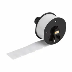 Vinyl wraparound label cartridge for wire and cable identification. Each cartridge contains labels in three color combinations: blue on white, green on white, and red on white. Label size is 3/4 in x 1/2 in. Designed for use with the Wraptor A6200 printer series and requires ribbon A62-R4300.