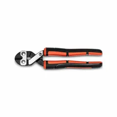 Miniature bolt and chain cutter for cutting soft steel up to 1/4 in maximum diameter and medium steel up to 3/16 in maximum diameter. Steel construction with black finish. Suitable for cutting small-diameter steel rods or bolts in electrical, construction, and maintenance applications.
