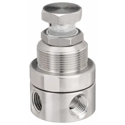 WILKERSON Compressed Air Regulator: 316 Stainless Steel, 1/4 in NPT, 12 cfm, 0 psi to 125 psi - Wilkerson FRL Air Regulators