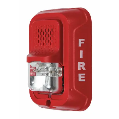 SYSTEM SENSOR Horn Strobe: 12/24V, 6 5/8 in Overall Ht, 6 5/8 in Overall Wd - Fire Alarm Horns with Strobe Light