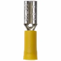 3M Ring Terminal: Yellow, Nylon Insulation, #8 Stud Size, 26 AWG to 24 AWG Wire Sizes, 1,000 V (MPN MN24-8RK)
