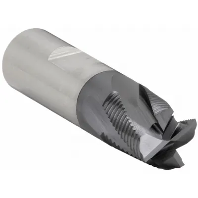 CLEVELAND Roughing End Mill: Cobalt, TiAlN Coated, 4 Flute, Fine Pitch, 3/4" Mill Dia - General Purpose Cobalt Roughing End Mills