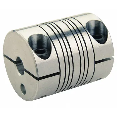 RULAND MANUFACTURING Motion Control Coupling: 3° Angular Misalignment, 9 mm Bore Dia 1, Aluminum - High-Precision Clamp-On Beam Shaft Couplings