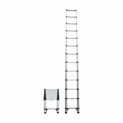 TELESTEPS Telescoping Ladder: 13 ft Ladder Size, Aluminum, 250 lb Load Capacity - Lightweight Aluminum Telescoping Extension Ladders