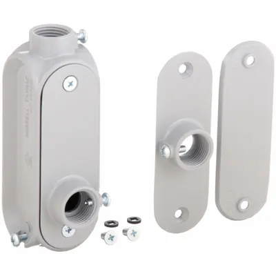 RACO Conduit Outlet Body: Aluminum, 1/2 in Trade Size, LL Body, 8.5 cu in Body Capacity - C or T/LR/LL/LB - Type