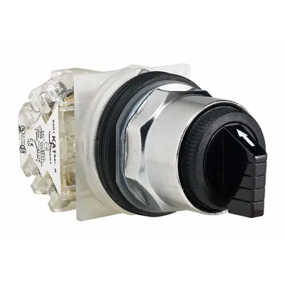 SCHNEIDER Selector Switch: 30 mm Panel Mounting Size, 3 Positions, Short Lever, SPDT - Selector Switches