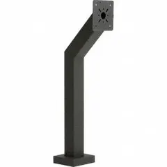 This black powder-coated carbon steel pedestal provides a stable mounting platform for gate operators. Overall height is 48 inches with a 12 x 8-inch base. Includes carriage bolt hardware and housings for installation. Suitable for commercial and industrial access control systems requiring an elevated operator support.