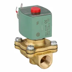 This 2-way, 2-position normally closed solenoid valve features a 1/2 in pipe size and a 110V AC coil. The watertight enclosure suits applications where moisture resistance is required. Typical uses include process control, irrigation, and HVAC systems.
