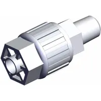 SMC High Purity Tube Fitting: 1/8 in Pipe x 1/4 in OD Size, RC x Compression, PFA (MPN LQ3H2A-M)