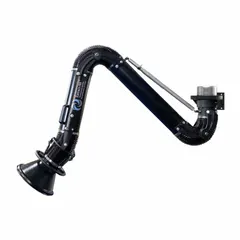 The EXTRACT-ALL EA148 is a wall-mount welding fume exhauster arm designed for source capture of welding fumes, smoke, and particulates. It features a maximum extraction arm length of 14 ft and an 8 in diameter. Suitable for industrial welding shops, fabrication facilities, and manufacturing plants to improve air quality.