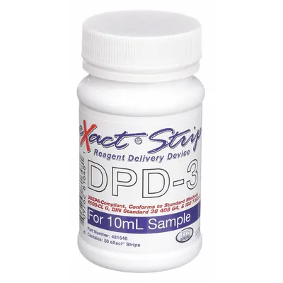 INDUSTRIAL TEST SYSTEMS Test Strips: Total Chlorine, 0 to 6 ppm DPD-3 Reagent, Strip - Instrument Specific Testing Strips