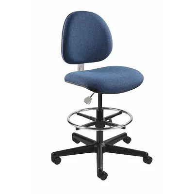 BEVCO Task Chair: Fabric, Armless, Ht Range 24 in to 34 in, 18 in Seat Wd, 18 in Seat Dp - Fabric ESD Chairs
