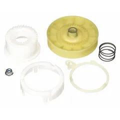 Genuine OEM replacement pulley for Whirlpool washing machines. Drives the gear case belt to rotate the wash basket during cycles. Used in residential laundry appliances.