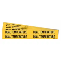Pipe Marker: Dual Temp, Yellow, Black, Fits 3/4 to 2 3/8 in Pipe O.D., 4 Pipe Markers, 5 PK (MPN 7094-4-PK)
