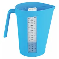 VIKAN Measuring Cup: Dry/Liquid, 67.6 fl oz Capacity, Polypropylene, Blue, 5 1/2 in Overall Lg, Blue (MPN 60003)
