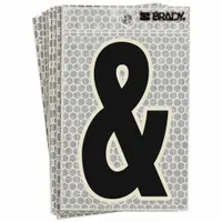 Punctuation Label: 3 in Character Ht, Indoor/Outdoor, Gothic, Black, Ampersand (&), Die Cut, 10 PK (MPN 3010-&)
