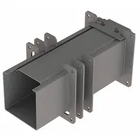 Wireway Telescope Fitting: 4 in Wd, 4 in Ht, 4 in, Screw-On Cover, Steel (MPN F44LA)
