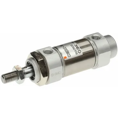 SMC Round Body Cylinder: 40 mm Bore, 50 mm Stroke, Non-Repairable, Stainless Steel - Double End Mount Cylinders