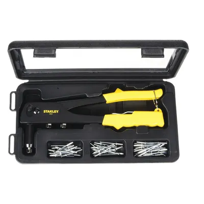 STANLEY Rivet Tool Kit: Blind, Fits 1/8 in Rivet Dia, (60) Assorted Rivets/Case - Blind Rivet Tools