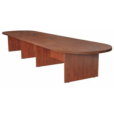 REGENCY Conference Table: Racetrack Oval, Laminate, Cherry, 216 in Overall Lg - Oval Conference Tables