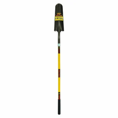 SEYMOUR MIDWEST STRUCTRON Spade Shovel: Steel Blade, 14 ga, Straight Handle Type - Drain Spades