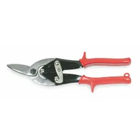 WESTWARD Metal Cutting Snip: Left, 9 3/4 in Overall Lg, 1 1/4 in Cutting Lg, Steel, Plastic, Plastic