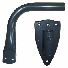 Steel mounting bracket with a gray finish. Includes assembly hardware. Used for securing equipment such as motors, pumps, or machinery in industrial and facility installations.