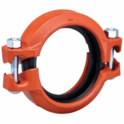 VICTAULIC Rigid Bolted Grooved Pipe Coupling, 5 in x 5 in, Ductile Iron, 500 psi - Grooved Pipe Couplings
