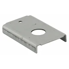 This hanging door pivot bracket measures 1 1/8 inches wide by 1 7/8 inches high and is supplied as a single pair. It provides a pivot point for closet doors, supporting door operation in residential and light commercial applications.