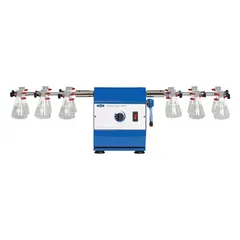 This wrist action shaker from BURRELL SCIENTIFIC provides a speed range of 0 to 385 RPM and accommodates up to 12 x 250 mL vessels. It includes six clamps for secure sample holding. Typical applications include mixing, blending, and agitating samples in laboratory settings, such as extraction, digestion, and cell culture procedures.