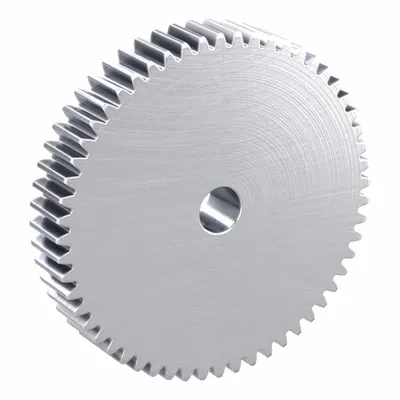 KHK GEARS Hubless Spur Gear: Module m 2, 56 Teeth, 15 mm Bore Dia, Stainless Steel - Hubless Metric Spur Gears