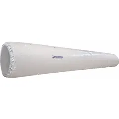 Fabric diffuser for air distribution in HVAC systems, constructed from white polypropylene. 80 ft overall length. Suitable for commercial, industrial, and warehouse spaces requiring even, draft-free airflow.