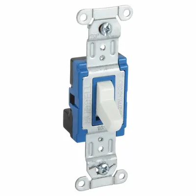 HUBBELL Wall Switch: Toggle Switch, 3-Way, Maintained, White, 120/277V AC - Toggle Wall Switches