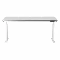 VERSADESK Electric Sit-Stand Desk: White, Wood, 72 in Overall Wd, 30 in Overall Dp, Laminate/Steel (MPN VT1077230-03-05)