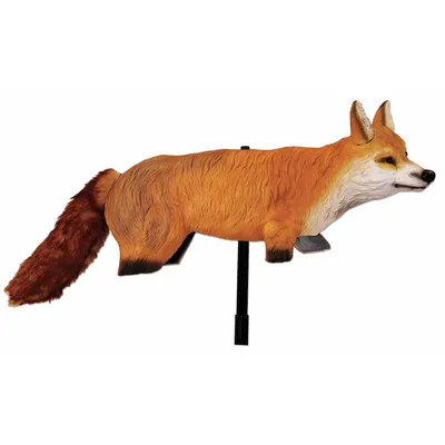 BIRD-X Fox Decoy: Targets Ducks/Geese/Rabbits/Rodents/Skunks, 1 acre Coverage Area - Visual Wildlife Repellents