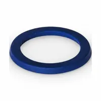 FDA-approved hygienic sealing washer made from blue H-NBR. Designed for M7 screw fasteners with a 7 mm inside diameter and 11 mm outside diameter. Suitable for use in food, beverage, and pharmaceutical processing environments requiring a clean, leak-proof seal. Not metal detectable or x-ray detectable