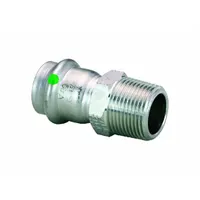 VIEGA PROPRESS Crimp Adapter Fitting: 3/4 in CTS x 1 in Pipe Size, Straight, Press-fit x MNPT, EPDM (MPN 80030)